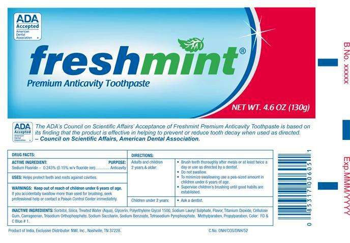 Freshmint Premium Anticavity